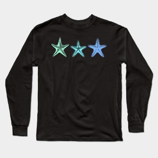 Blue Starfish Marine Life Blue Ocean Long Sleeve T-Shirt